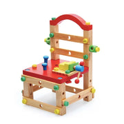 Little Craftsman Chair Toy Set, 48 Pieces, Wood