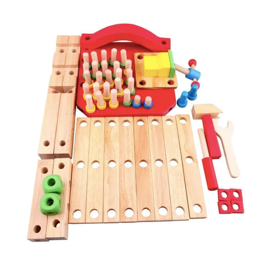 Little Craftsman Chair Toy Set, 48 Pieces, Wood