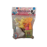 Princess and Kitten Plastic Toy Set, Plastic, 9 Pieces