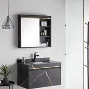 Bathroom Furniture Set 60x50cm 2 Pieces Black