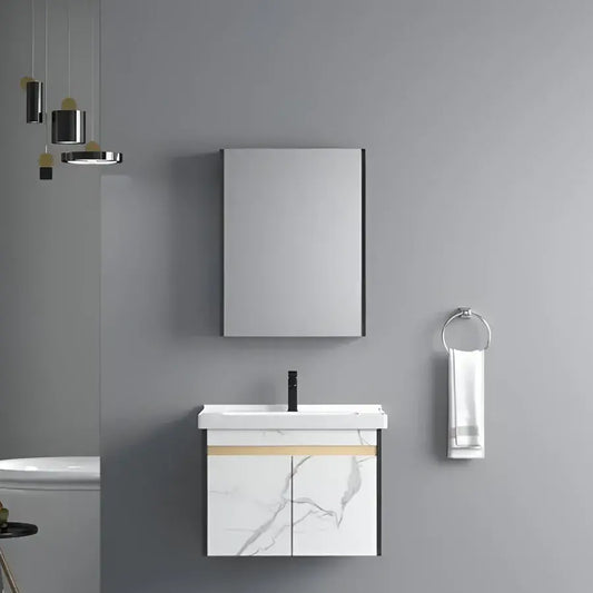 Bathroom Furniture Set 61x48cm 3 Pieces White