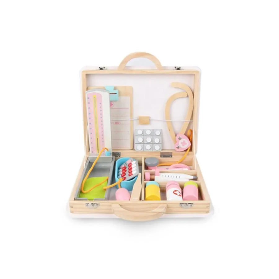 Doctor's Kit Set, 15 Pieces, Wood