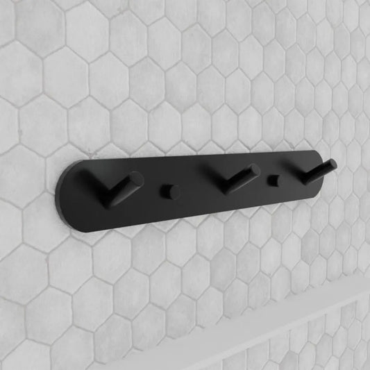 Towel Holder and Bathroom Accessories 20cm Black Aluminum