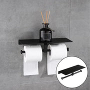 Toilet Paper Holder with Phone/Perfume Holder Black GJ602