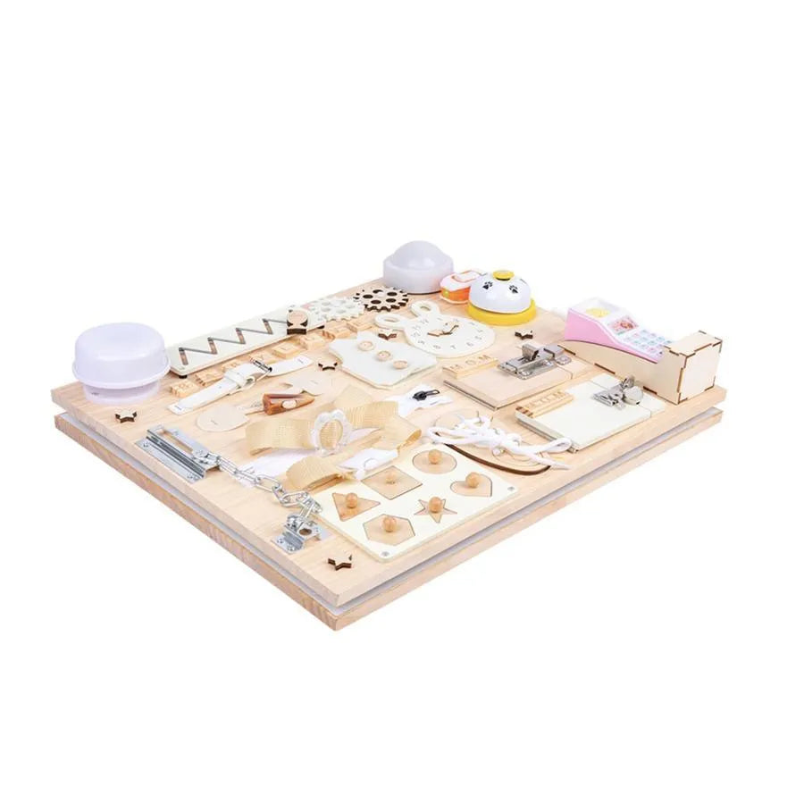 Montessori Multifunctional Educational Magnetic Board with Locks, 8 Markers, Wood and Plastic