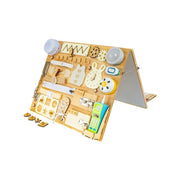 Montessori Multifunctional Educational Magnetic Board with Locks, 8 Markers, Wood and Plastic