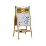 Double Magnetic School Board, 12 Colored Chalks, Wood and Plastic
