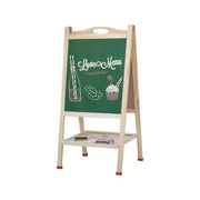 Double Magnetic School Board, 12 Colored Chalks, Wood and Plastic