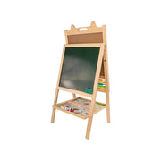 Double Magnetic School Board in the Shape of a Kitten, 12 Colored Chalks, Wood and Plastic