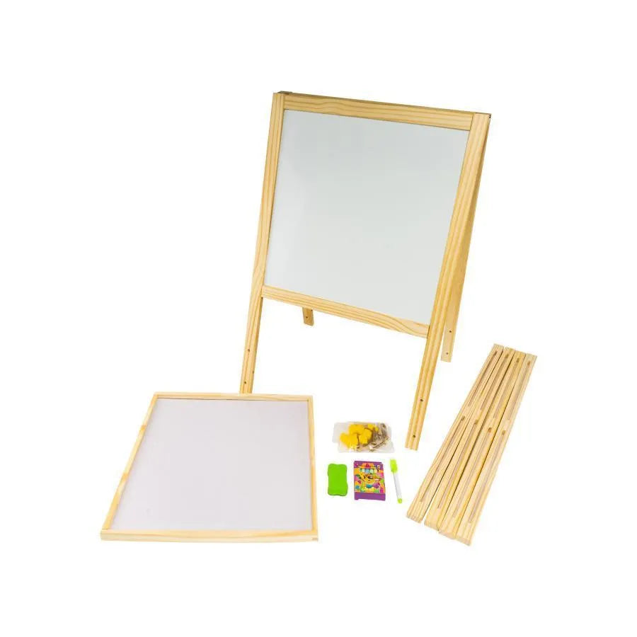 Double Chalkboard, 12 Pieces Chalk, Wood and Plastic
