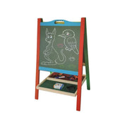 Multifunctional Educational School Board, 12 Colored Chalks, Wood