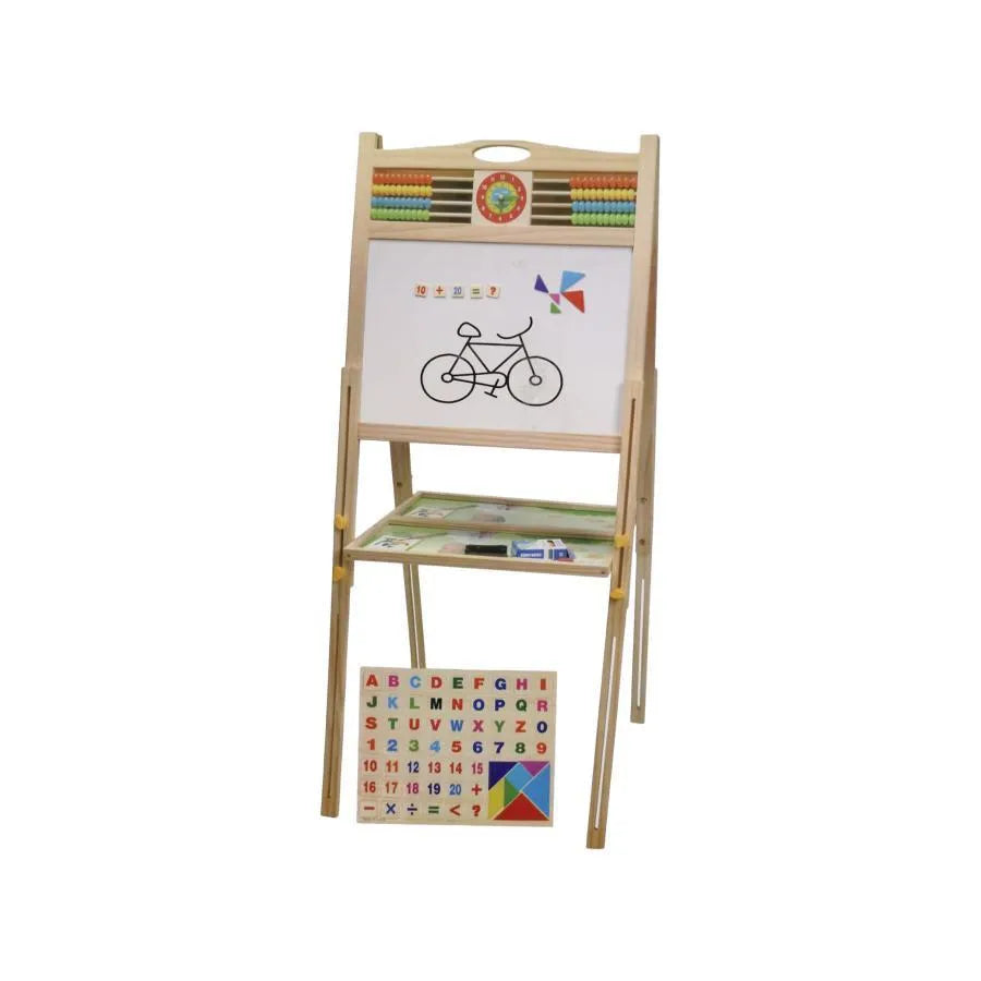 Multifunctional Double School Board, 9 Pieces, Wood and Cardboard