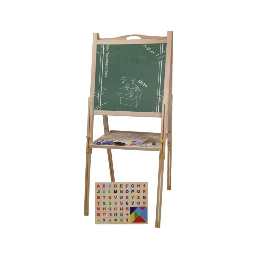 Multifunctional Double School Board, 9 Pieces, Wood and Cardboard