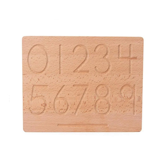 Double Educational Board with Numbers and Geometric Shapes, 2 Pieces, Wood
