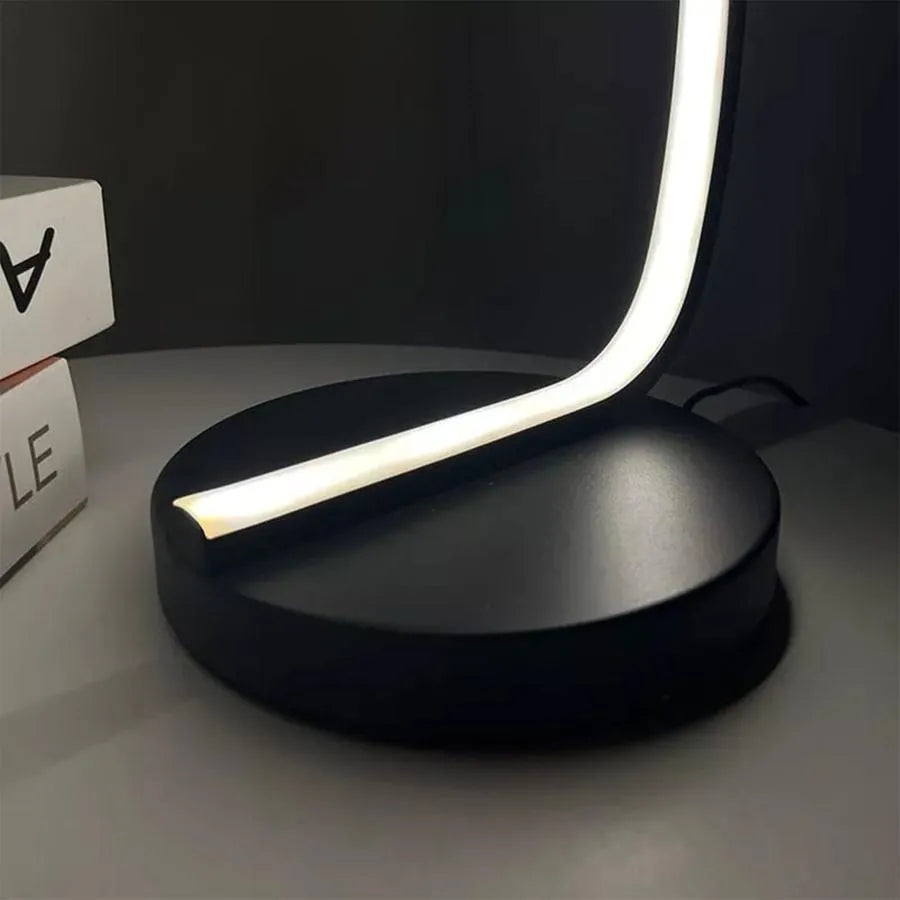 Nemesis LED lamp, 10W, cold/hot/neutral light, metal and acrylic, black