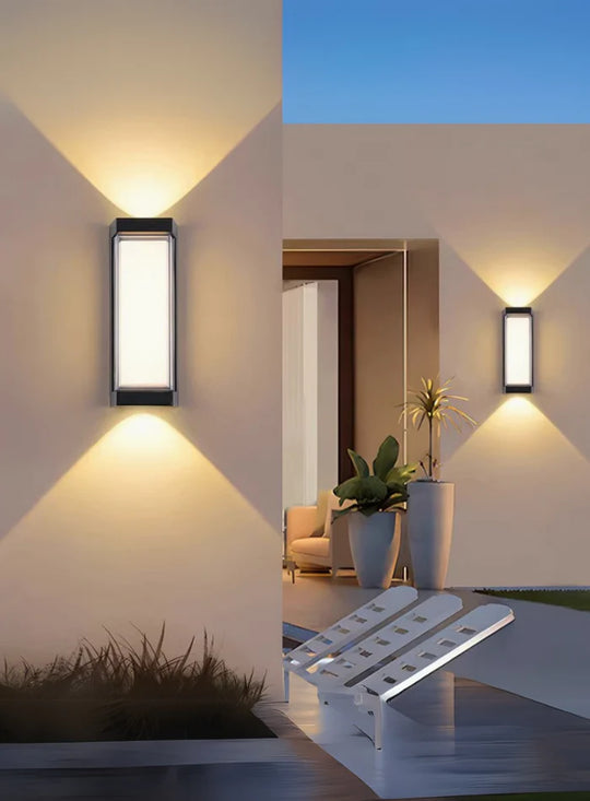 AX217 Outdoor and Indoor LED Wall Light, 2 Sources x 10W, Metallic, Black, 3000K Outdoor Wall Lights Default Title Alessandro Design