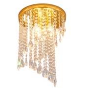 Crystal Ottavio chandelier, 25cm diameter, 2*E14, metal, gold