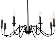 AVANT Metallic Chandelier, Pendant type with arms, Round, 6xE14, Black