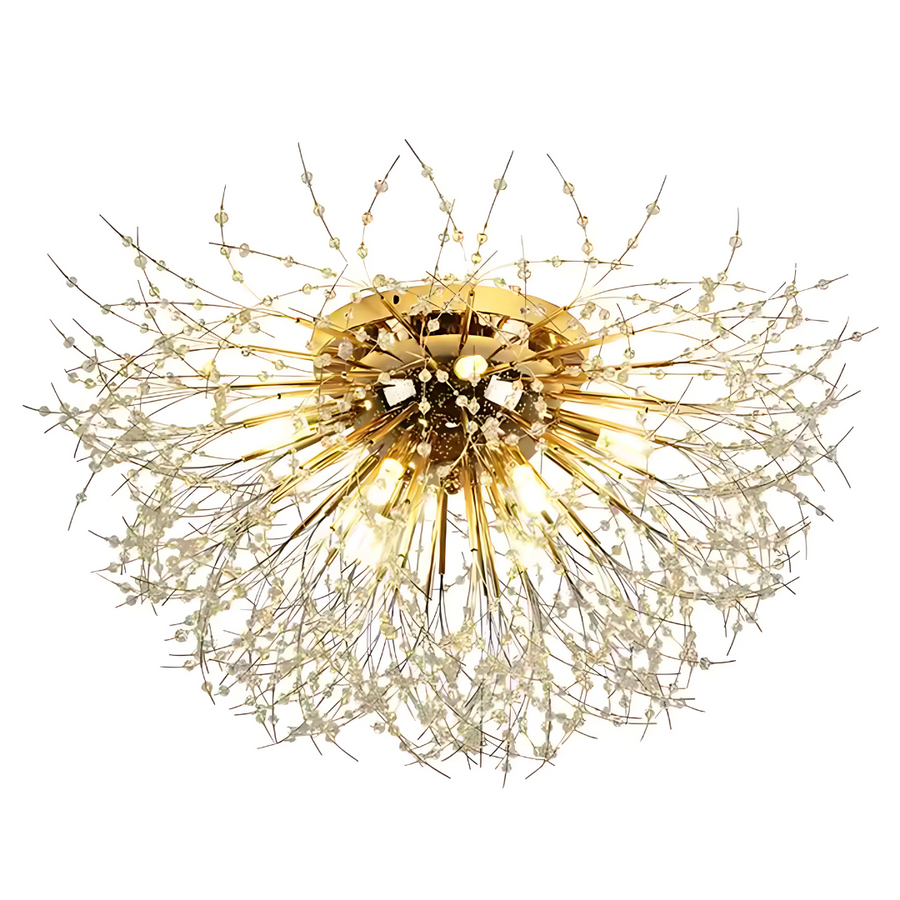 Crystal Chandelier RONDO Vivace, 8x G9, Diameter 60cm, Shiny Gold