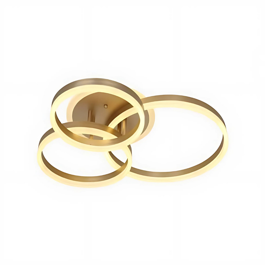 LED chandelier with remote control RIGA LILITH 94W, 3 Circles, Cold/Warm/Neutral light, Dimmable, Shiny Gold