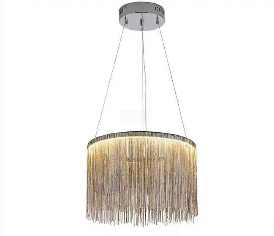 Suspended LED chandelier with remote control ILLUMINA MAGNUS, 38W, Cold/Warm/Neutral light, Dimmable, Shiny Chrome