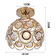 Rossi Crystal Chandelier, 1*E27, Metal, Gold