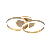 LED chandelier with remote control DARIO 55W, 2 Circles, Cold/Warm/Neutral light, Dimmable, Gold
