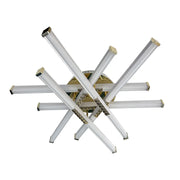 LED Chandelier with Remote Control Makoto 144W Cold/Warm/Neutral Light Dimmable Gold with White