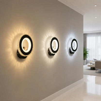 NOVA Rotonda LED wall light, 16W, Black & Stainless Steel, Warm/Cold/Neutral light - 01_AL073-1BK.png
