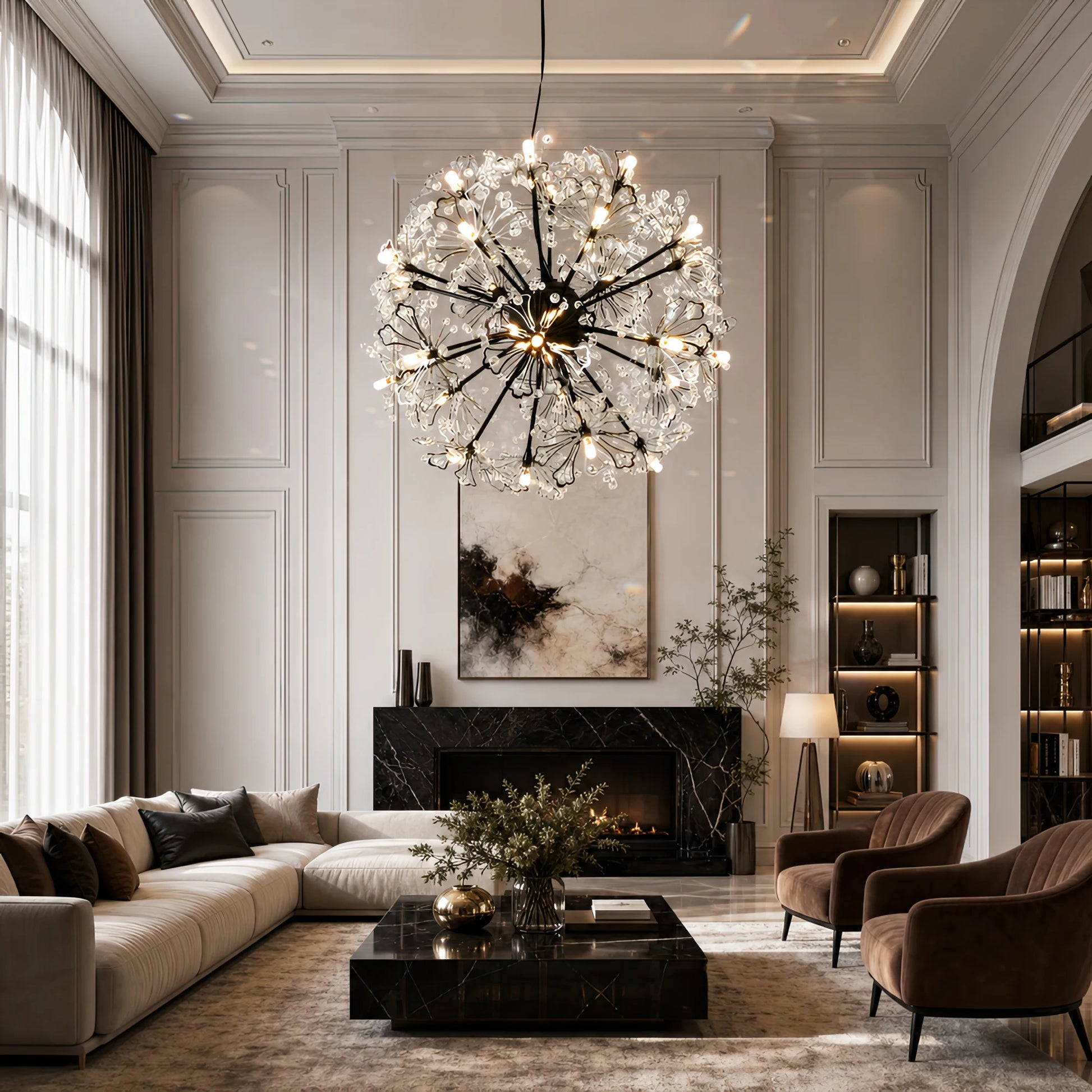 PETERHOF Eleganza Crystal Chandelier, Ø50cm, 18x G4, Diameter 49cm, Black - 01_CC167-400BK.png