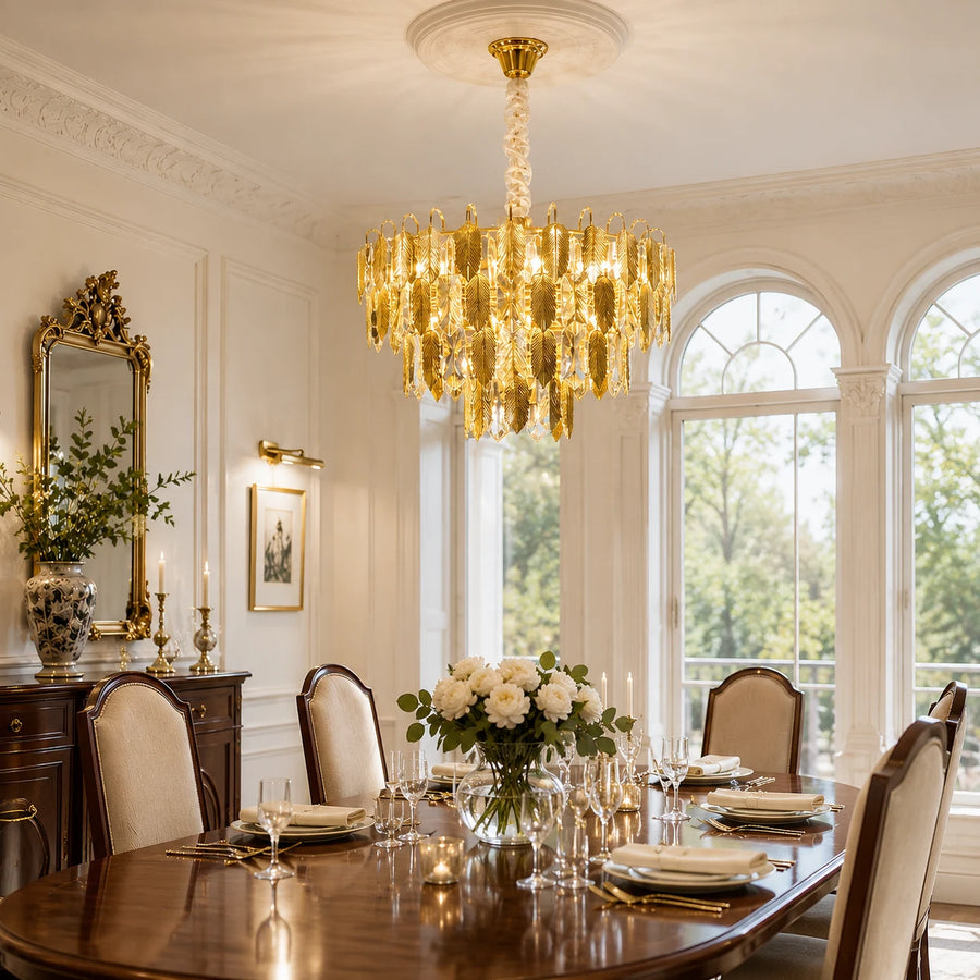 Crystal Chandelier VENARIA 8x E14, Diameter 50cm, Shiny Gold, Adjustable Height - 01_CC8052-500GD.png