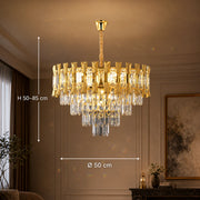 Candelabru Cristal HAMPTON Eleganza 8x E14, Diametru 49cm, Auriu Lucios, Inaltime Reglabila - 01_CC8926-500GDT.png