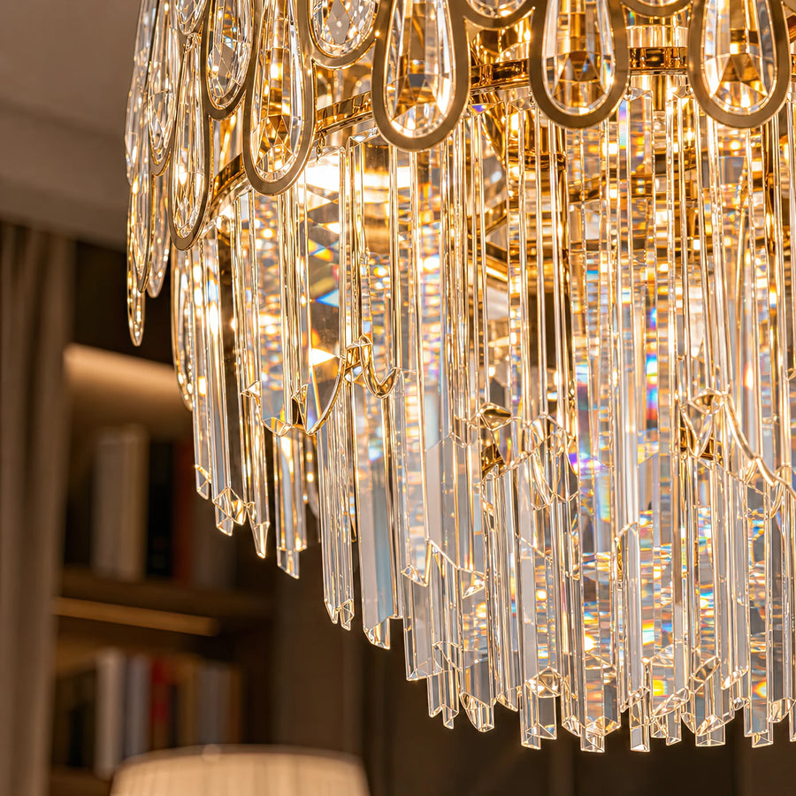 Crystal Chandelier ALHAMBRA Petito 3x E14, Diameter 30cm, Shiny Gold, Adjustable Height - 01_CC920-300GD.png
