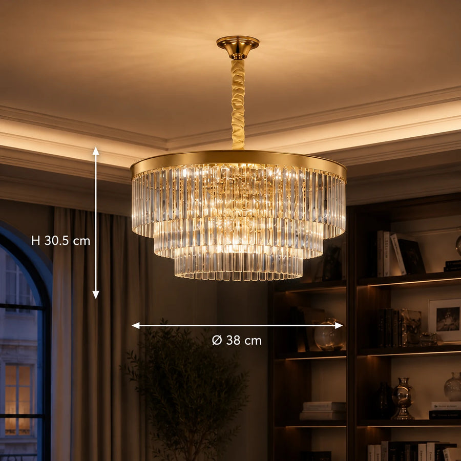 Candelabru Cristal CHAMBORD Nobile 5xE14, Diametru 38cm, Auriu Mat - 01_CC930-400GD.png