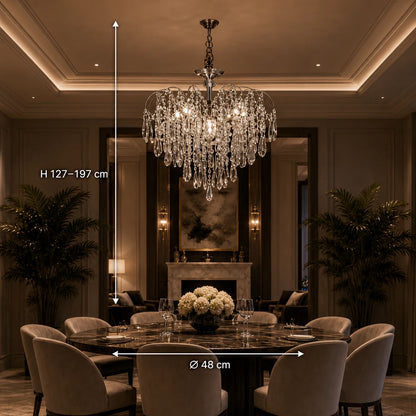 Candelabru Cristal CC9324/5CH, 5x E14, Diametru 48cm, Crom - 01_CC9324-5CH.png