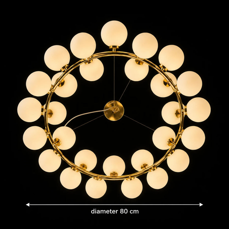 Lustra LOFT Chamber, 25x G9, Alb Auriu, Metal, Inaltime Reglabila, Modern - 01_LC802-25GD.png