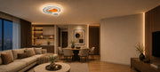 LED chandelier with HELIOX crystal, 40W, 4 Circles, Cold/Warm/Neutral light, White - 01_LL653-300OR.png