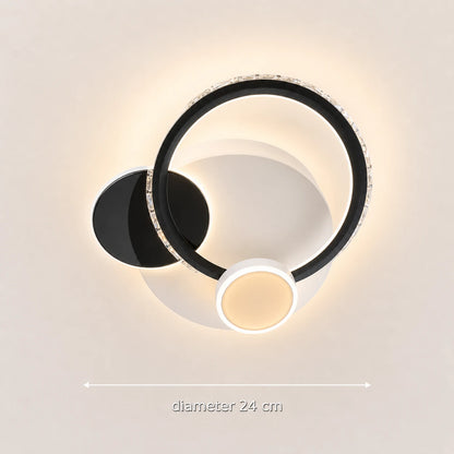 Crystal LED chandelier PRISMIQ 45W, 3 Circles, Cold/Warm/Neutral light, Black - 01_LL654-300BK.png