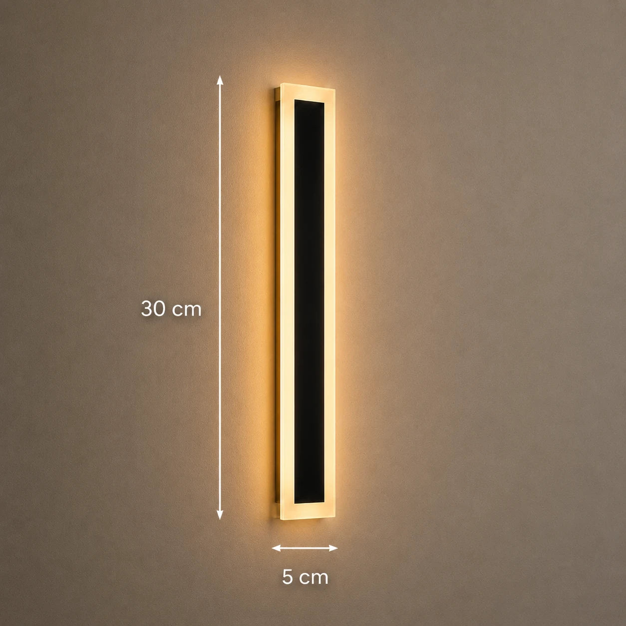 Aplica LED de Exterior Mack, Lungime 30cm, 4W, IP65, Metal, Liniar, Negru - 02_AX200-300BK.png