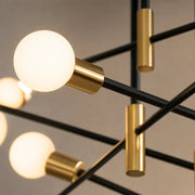 Lustra Modernist Hexa 8 Duo, 8x E27, Negru și Auriu, Design Modern - 02_LC362-8BKGD.png