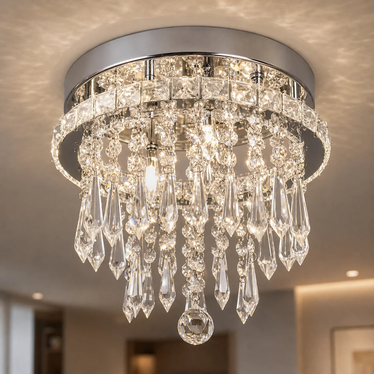 Alberico Round LED Chandelier, 17W, Cold/Warm/Neutral Light, Crystal, Shiny Chrome - 02_LL010.png