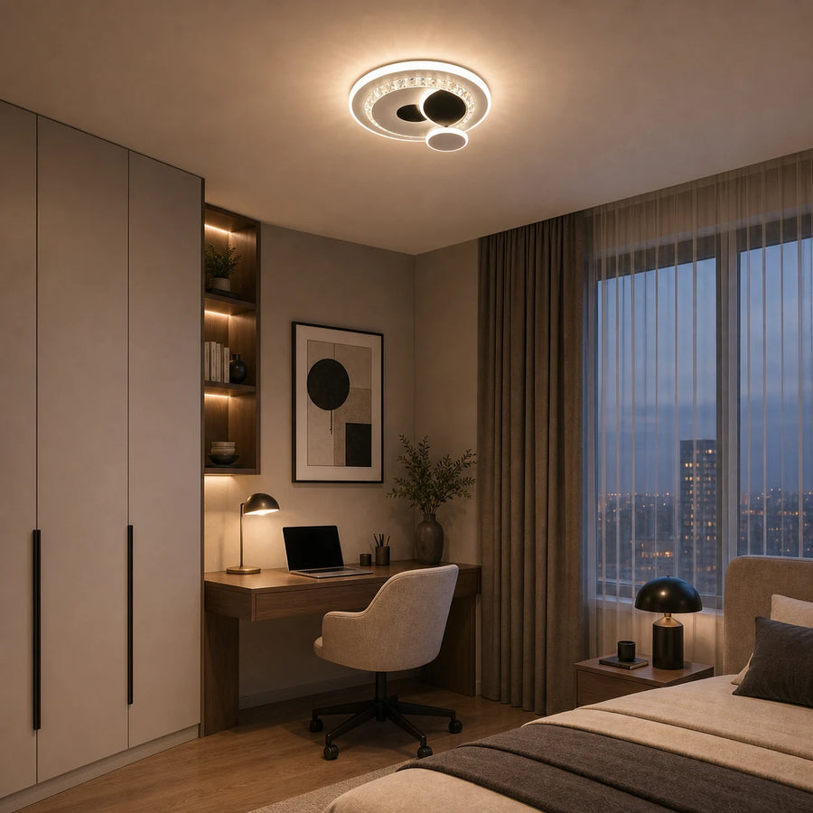 LED chandelier with HELIOX crystal, 37W, 4 Circles, Cold/Warm/Neutral light, Black - 02_LL653-300BK.png