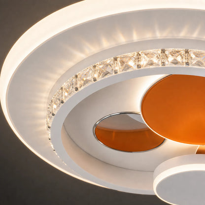 LED chandelier with HELIOX crystal, 40W, 4 Circles, Cold/Warm/Neutral light, White - 02_LL653-300OR.png