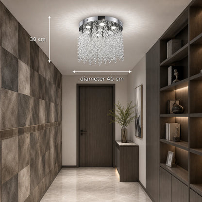 Crystal LED Chandelier LLC210/400CH Round, 22W, Cool/Warm/Neutral Light, Crystal, Shiny Chrome - 02_LLC210-400CH.png