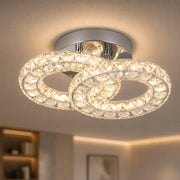 LED and crystal chandelier ZABINA 25W, 2 Circles, Cold/Warm/Neutral light, Glossy Chrome - 02_LT062CR.png