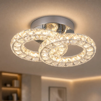 LED and crystal chandelier ZABINA 25W, 2 Circles, Cold/Warm/Neutral light, Glossy Chrome - 02_LT062CR.png