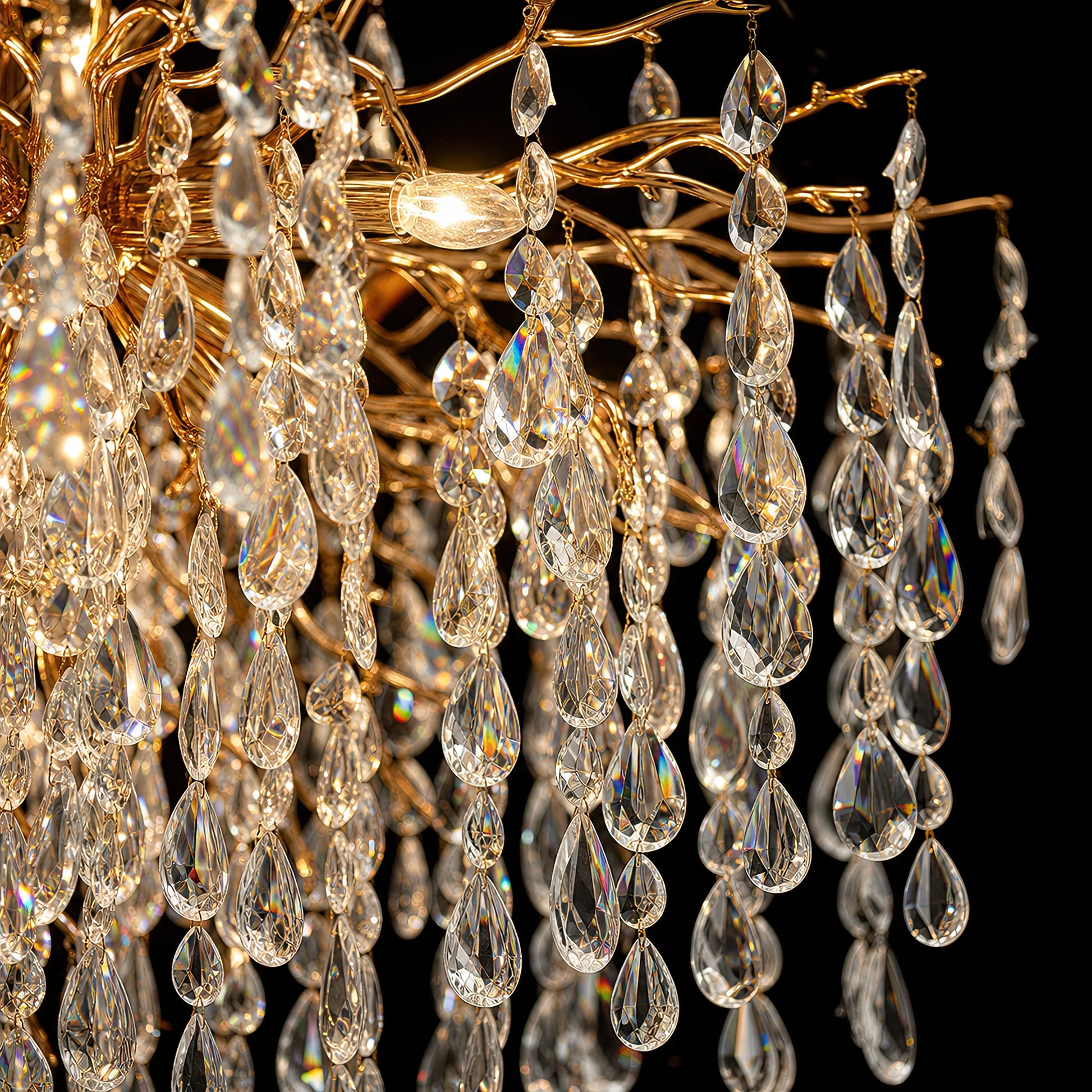 WALTZ Cascade Crystal Chandelier, 9x G9, Gold, 80cm, Adjustable Height - 03_CC331-80.png