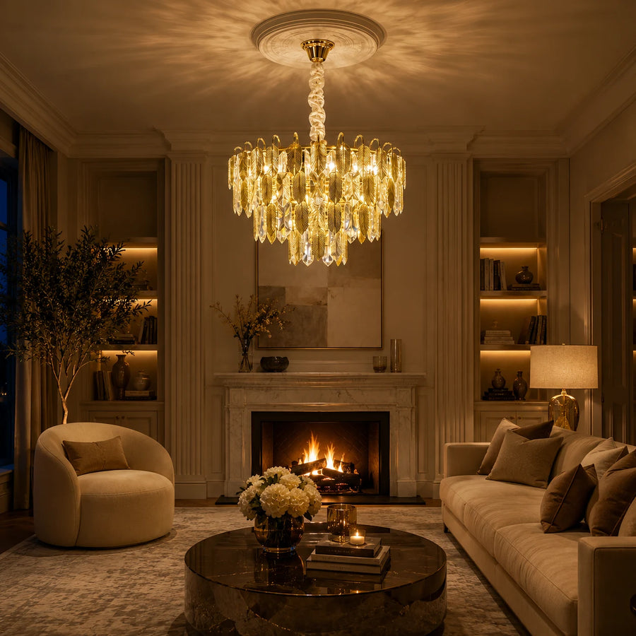 Crystal Chandelier VENARIA 8x E14, Diameter 50cm, Shiny Gold, Adjustable Height - 03_CC8052-500GD.png