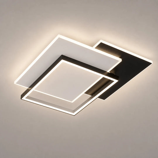 LED chandelier with remote control CHIARA 98W, 3 Squares, Cold/Warm/Neutral light, Dimmable, Black - LT633-500P_cover.png