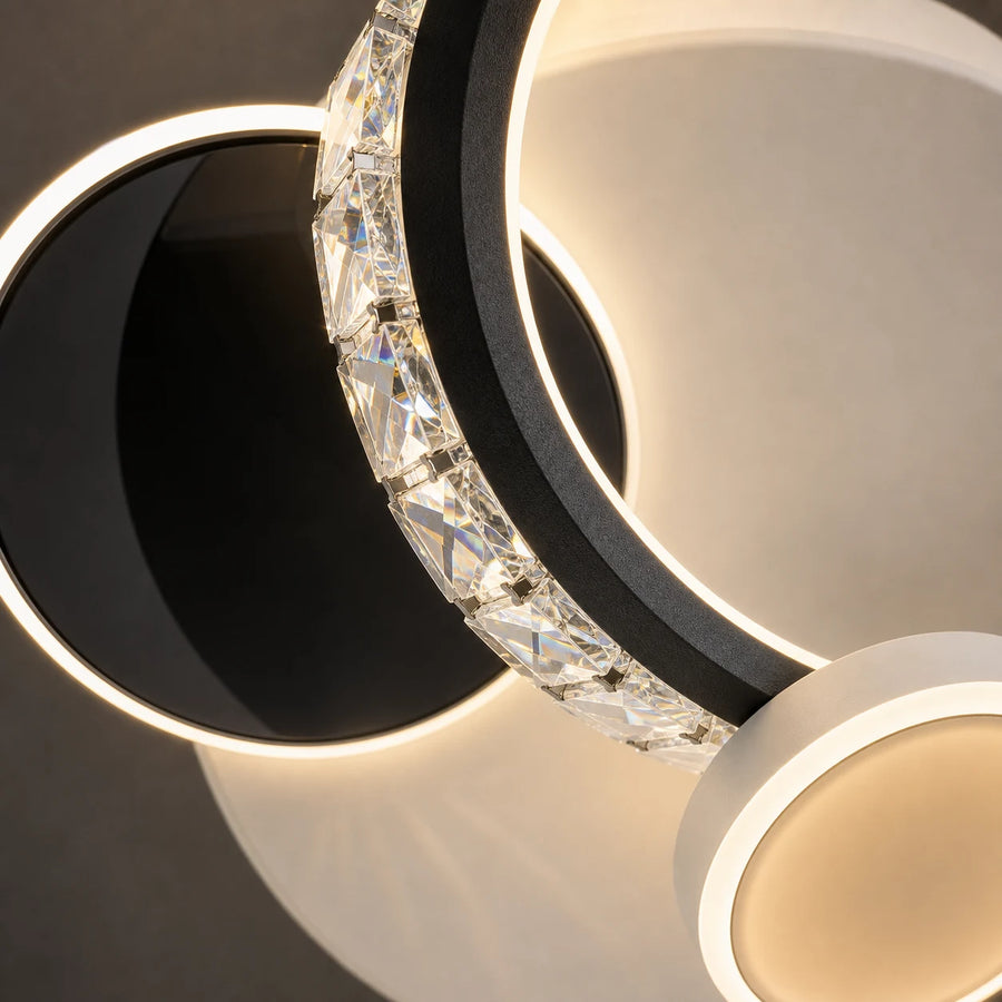 Crystal LED chandelier PRISMIQ 45W, 3 Circles, Cold/Warm/Neutral light, Black - 02_LL654-300BK.png